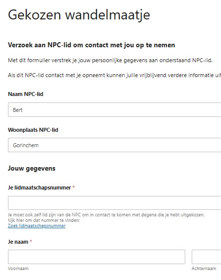Invullen gegevens